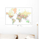 Political World Map Wall Mural