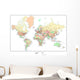 Political World Map Wall Mural