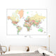 Political World Map Wall Mural