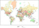 Political World Map Wall Mural