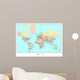 Political World Map Wall Mural