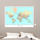 Political World Map Wall Mural