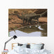 Apatosaurus Dinosaurs Drinking Water Wall Decal