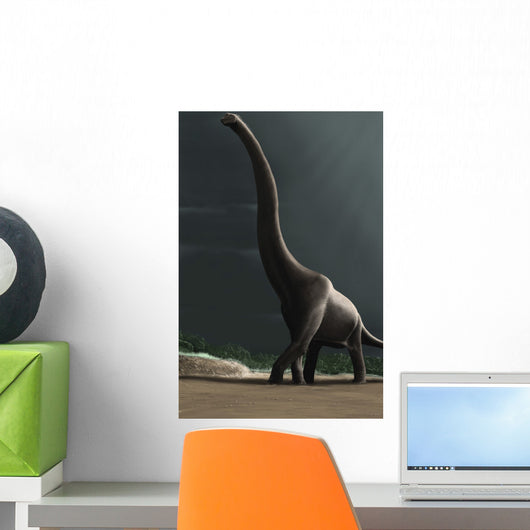 Brachiosaurus Prehistoric Landscape Wall Decal