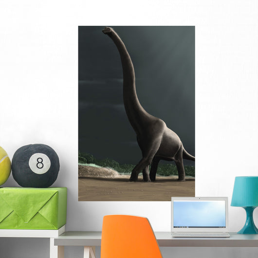 Brachiosaurus Prehistoric Landscape Wall Decal