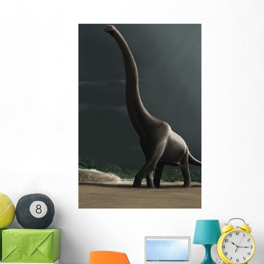 Brachiosaurus Prehistoric Landscape Wall Decal