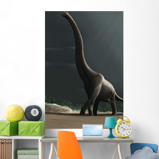 Brachiosaurus Prehistoric Landscape Wall Decal
