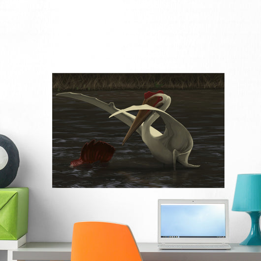 Quetzalcoatlus Hunting for Food Wall Decal