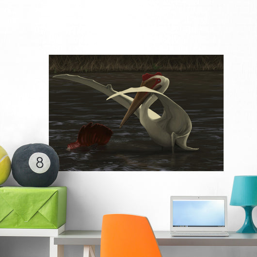 Quetzalcoatlus Hunting for Food Wall Decal