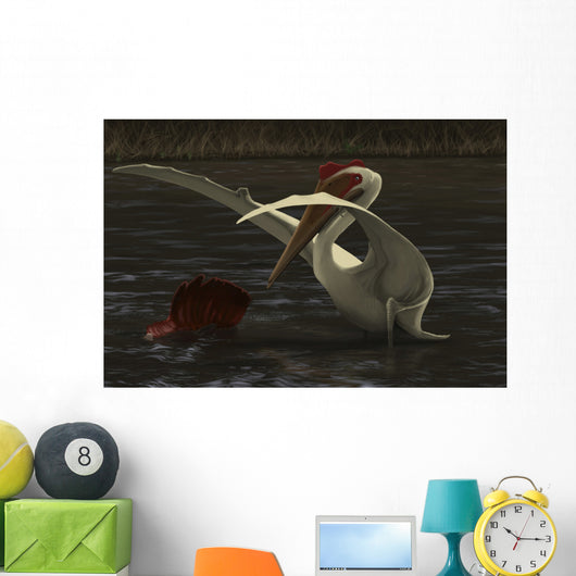 Quetzalcoatlus Hunting for Food Wall Decal