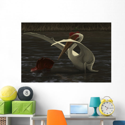 Quetzalcoatlus Hunting for Food Wall Decal
