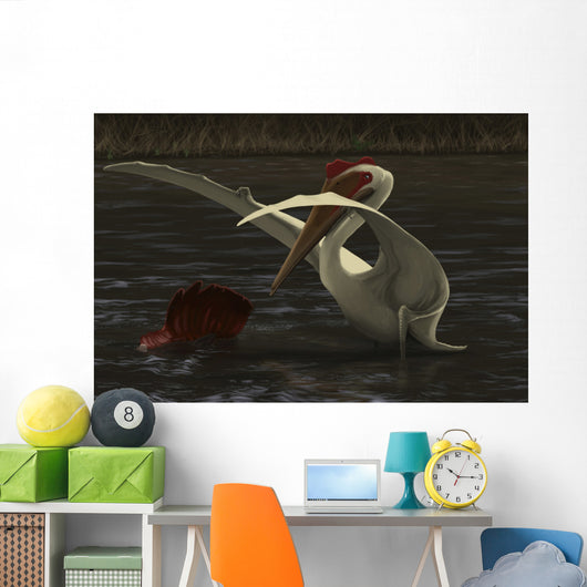 Quetzalcoatlus Hunting for Food Wall Decal