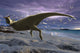 Albino Carnotaurus Surprising Flock Wall Decal