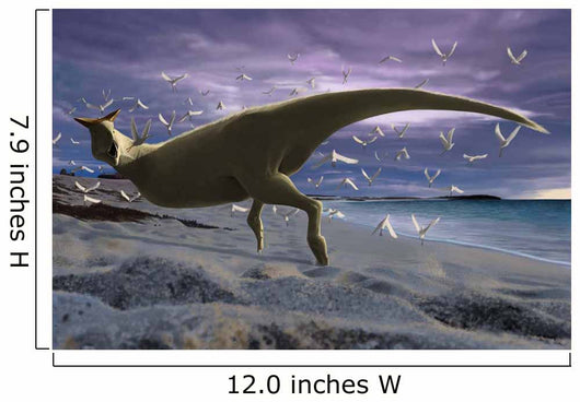 Albino Carnotaurus Surprising Flock Wall Decal