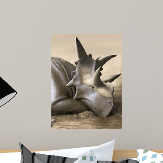 Xenoceratops Foremostensis Relaxing Mud Wall Decal