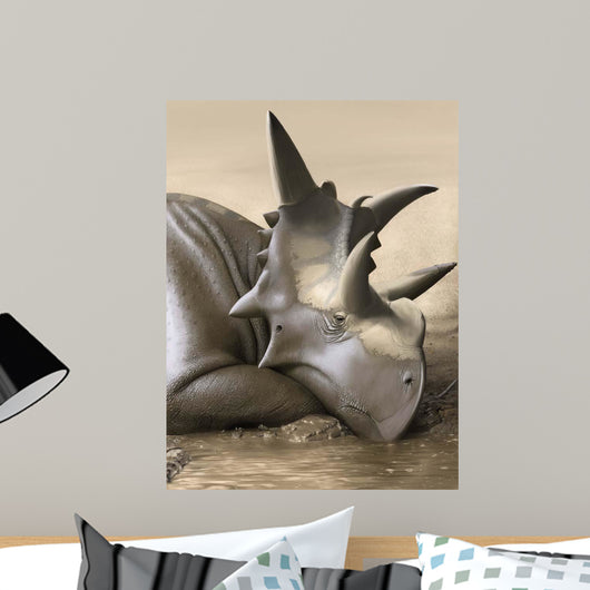 Xenoceratops Foremostensis Relaxing Mud Wall Decal