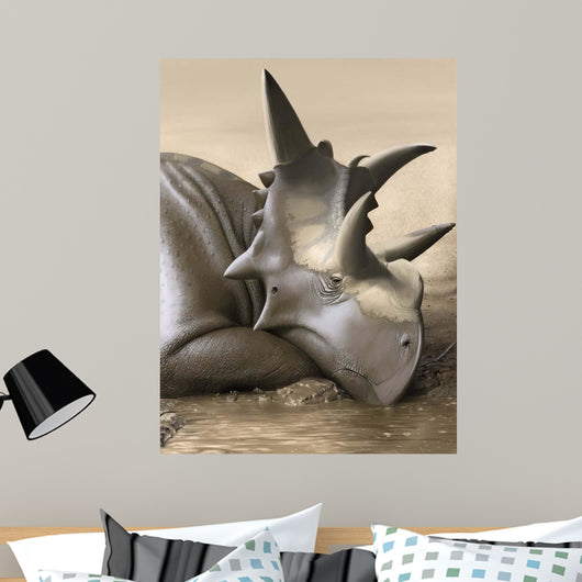 Xenoceratops Foremostensis Relaxing Mud Wall Decal