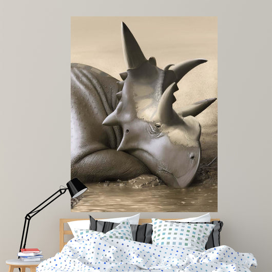 Xenoceratops Foremostensis Relaxing Mud Wall Decal