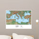 Map of the Mediterranean Europe Wall Mural