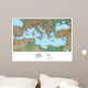 Map of the Mediterranean Europe Wall Mural