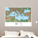 Map of the Mediterranean Europe Wall Mural