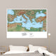 Map of the Mediterranean Europe Wall Mural