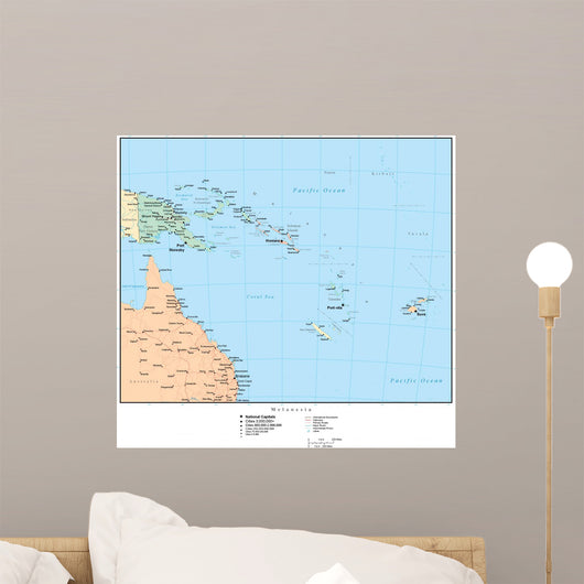 Map of Oceania (Australia) Wall Mural
