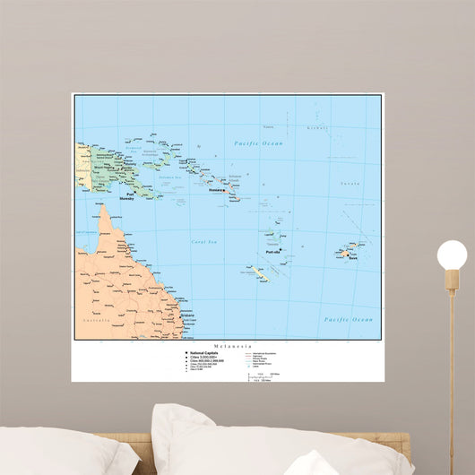 Map of Oceania (Australia) Wall Mural