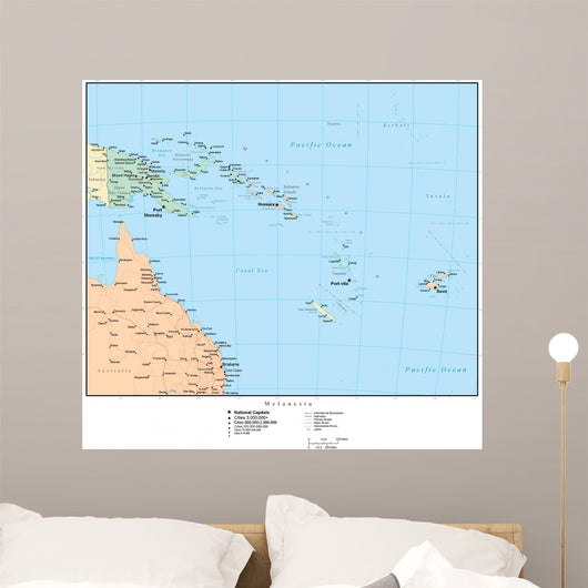 Map of Oceania (Australia) Wall Mural