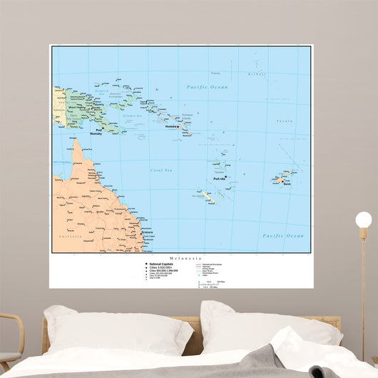 Map of Oceania (Australia) Wall Mural