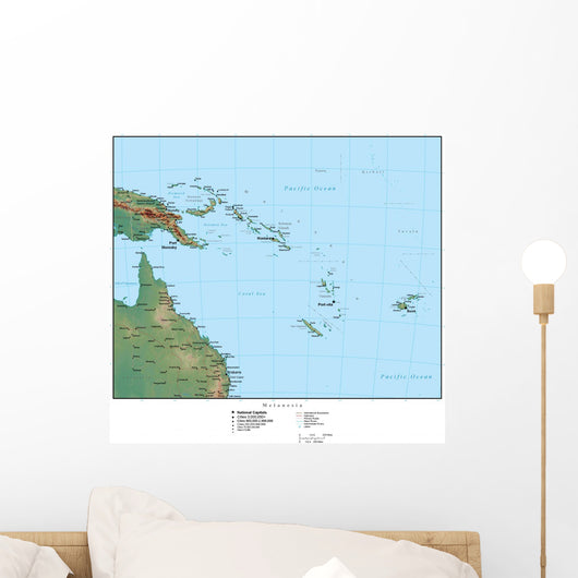 Map of Oceania (Australia) Wall Mural