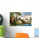 Acrocanthosaurus Observes Tenontosaurus Being Wall Decal