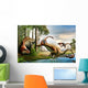 Acrocanthosaurus Observes Tenontosaurus Being Wall Decal