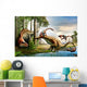 Acrocanthosaurus Observes Tenontosaurus Being Wall Decal