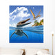 Plesiopleurodon Jumps out Water Wall Decal