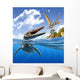 Plesiopleurodon Jumps out Water Wall Decal