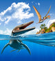 Plesiopleurodon Jumps out Water Wall Decal