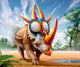 Rubeosaurus Roams Prehistoric Environment Wall Decal