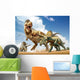 Tyrannosaurus Rex Fighting with Wall Decal