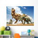 Tyrannosaurus Rex Fighting with Wall Decal
