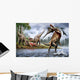 Spinosaurus Hunting Onchopristis Wall Decal