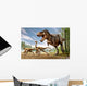Tyrannosaurus Rex Attacking Two Wall Decal