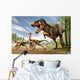 Tyrannosaurus Rex Attacking Two Wall Decal