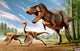 Tyrannosaurus Rex Attacking Two Wall Decal