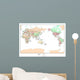 Political World Map Wall Mural