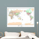 Political World Map Wall Mural
