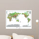 Topographical World Map Wall Mural