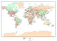 Political World Map Wall Mural