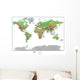 Topographical World Map Wall Mural