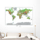 Topographical World Map Wall Mural